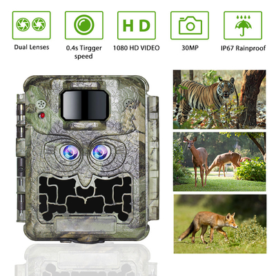 Macchina fotografica doppia 13MP CMOS della traccia della fauna selvatica della lente 1080P di DC12V nessuna camma di incandescenza