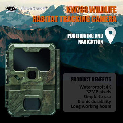 KW788 Wildlife Trail Camera di caccia Camera impermeabile 4K 32MP visione notturna Camera a infrarossi impermeabile Camera foresta