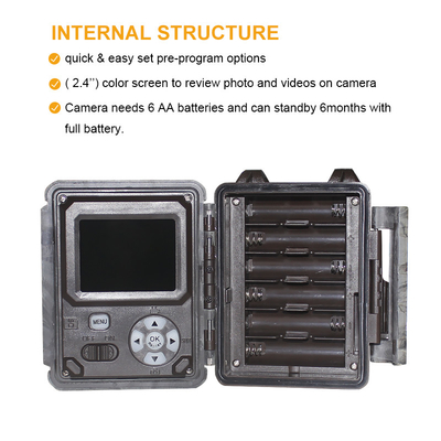 KW561 Trail Infra Cam Mini 30MP 0.25s Velocità 4K Video Risoluzione Sensore CMOS impermeabile SD Me