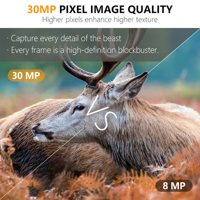 KW696 fotocamera da caccia all' aperto a doppio obiettivo 30MP fotocamera senza luce 1080p visione notturna 512G