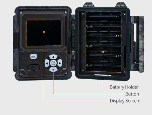 KW591 Camera da caccia all'aperto senza luce Due sensori 1080P FHD Camera da caccia notturna