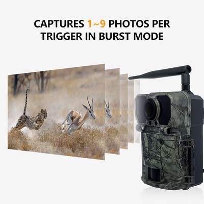 Camera di prova wireless 4G OEM/ODM KW895 30MP 0,25s velocità di attivazione integrata in scheda SIM IP67