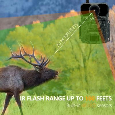 KW865 Camera nascosta WIFI Camera da caccia wireless all'aperto IP67 20MP Camera da traccia che invia immagini al tuo