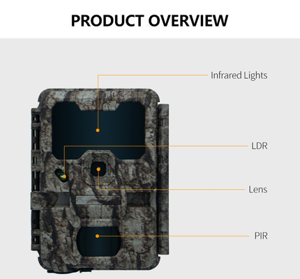KW865 WIFI Camera nascosta impermeabile IP67 20MP 0.6s velocità di attivazione fino a 512GB di archiviazione