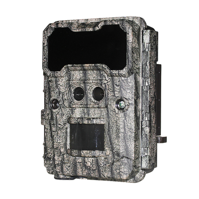 Fotocamera da caccia all'aperto KW696 a doppia lente 30MP impermeabile IP67 visione notturna 1080p fino a 512GB di archiviazione fotocamera senza traccia luminosa