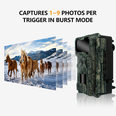 Fotocamera da caccia all'aperto KW696 a doppia lente 30MP impermeabile IP67 visione notturna 1080p fino a 512GB di archiviazione fotocamera senza traccia luminosa