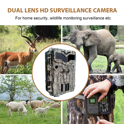 Fotocamera da caccia KW698A a doppio obiettivo 1080P 30MP impermeabile IP67 fino a 512GB di archiviazione visione notturna 0,25s trigger game camera