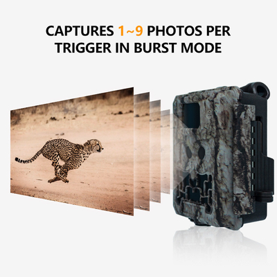 Tempo di attivazione veloce Fotocamera da caccia da 30 MP con modalità foto video e foto video per il monitoraggio della fauna selvatica Fotocamere da caccia HD