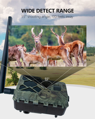 2024 più recente fotocamera di prova wireless 4G OEM/ODM KW886 24MP 0.1s trigger 120ft Night Range costruito in SIM card fotocamera fauna selvatica
