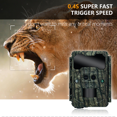 Fotocamere da caccia HD da 30MP con visione notturna LED senza lucentezza e funzione PIR per la sorveglianza della fauna selvatica