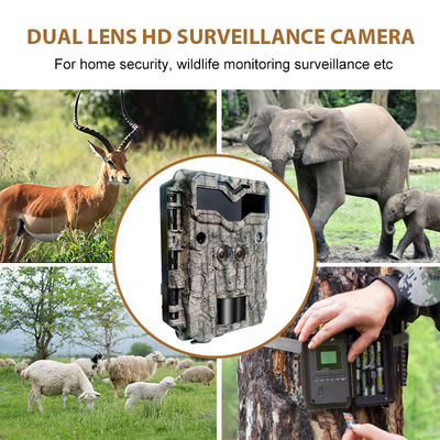 Fotocamere da caccia HD Keepguard Dual-Lens 32MP No-Glow LED Trail Camera 1080P Night Vision Camera da caccia per la fauna selvatica