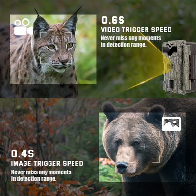 Gioco delle macchine fotografiche 4K di caccia di 32MP Dual Lens HD nessuna macchina fotografica della fauna selvatica di incandescenza