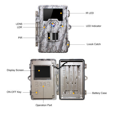 IP67 PIR Hunting Trail Camera 16MP 940nm Hd che cerca videocamera