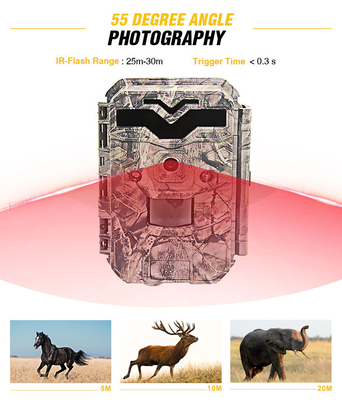 30MP 1080P HD Caccia Wildlife Trail Camera Nessun LED a infrarossi