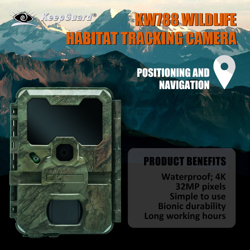 KW788 Wildlife Trail Camera di caccia Camera impermeabile 4K 32MP visione notturna Camera a infrarossi impermeabile Camera foresta