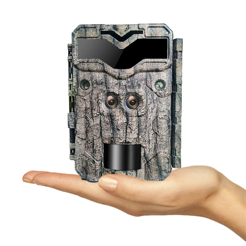 KW698A fotocamera da caccia a doppio obiettivo 2 sensori fotocamera da esplorazione 4K videocamera da gioco visione notturna