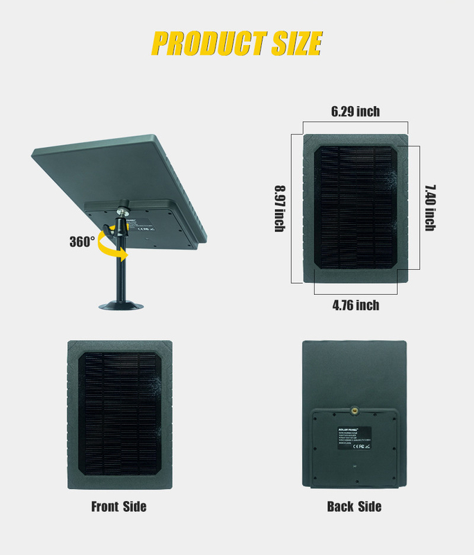 KS26 pannello solare 12W alimentazione supplementare ABS25 materiale ignifuge IP67 connessione multi-interfaccia impermeabile