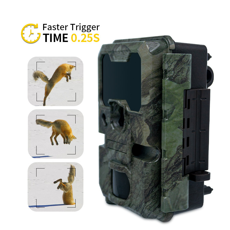 Fotocamera da caccia con piccole dimensioni KW788 0.1s tempo di risposta 32MP video 4K impermeabile IP67 fino a 512GB per l'osservazione della fauna selvatica