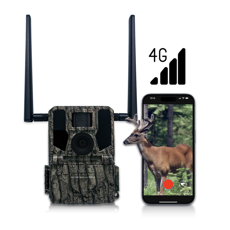 Camere da caccia e da tracciamento pannello solare 4G telecamera wireless KW897 con doppia antenna 100ft Night Range 36MP 2K Video a 30fps
