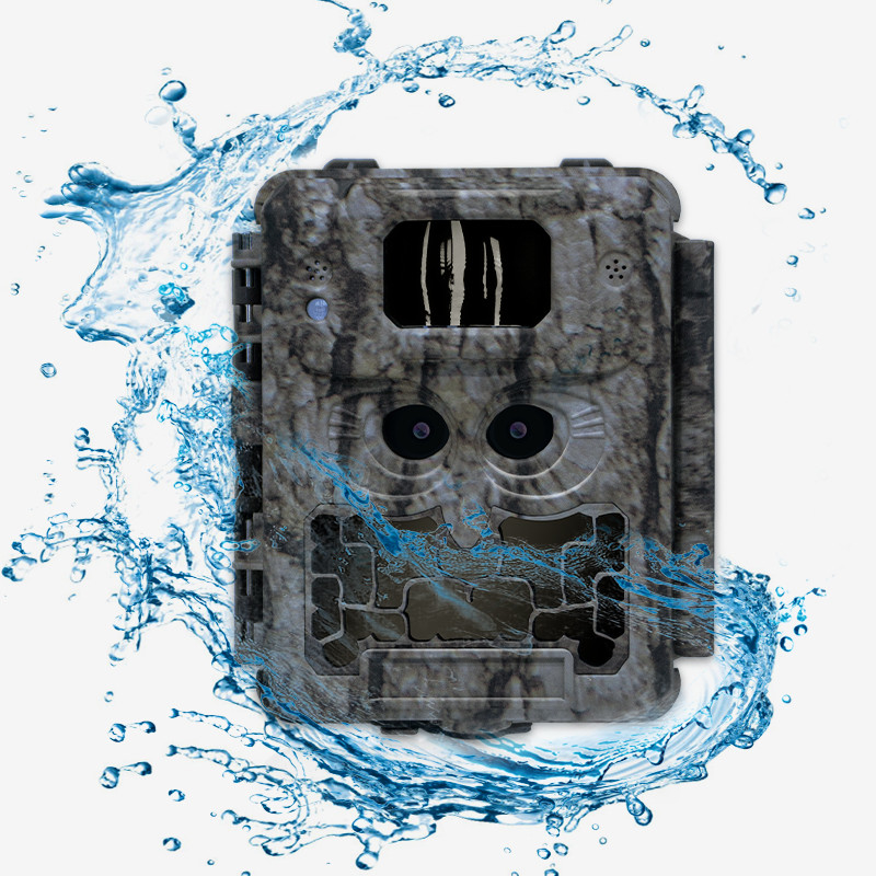 Fotocamera da caccia KW591 senza luce sensori doppi 1080P impermeabile IP67 0.4s velocità di attivazione fino a 512GB di archiviazione Fotocamera da caccia